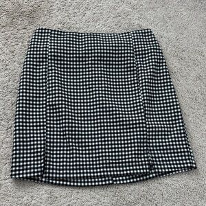 Eyeshadow Black and White Gingham Mini Skirt